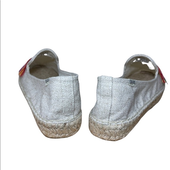 Soludos Espadrilles Shoes Embroidered Canvas Rainbow Tan Neutral Flats Womens 11 - Picture 10 of 16